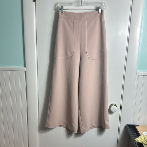 See By Chloe Wide Leg Pale Pink Seam Detail Culotte Pants Size 36 Quiet Luxury - Picture 2 of 13